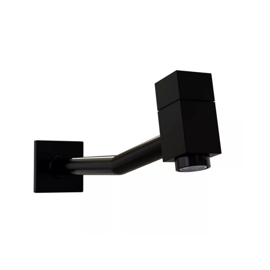 Torneira Quadrada Metal Lavabo Pia Cuba Luxo - 3020 Quadri Preta