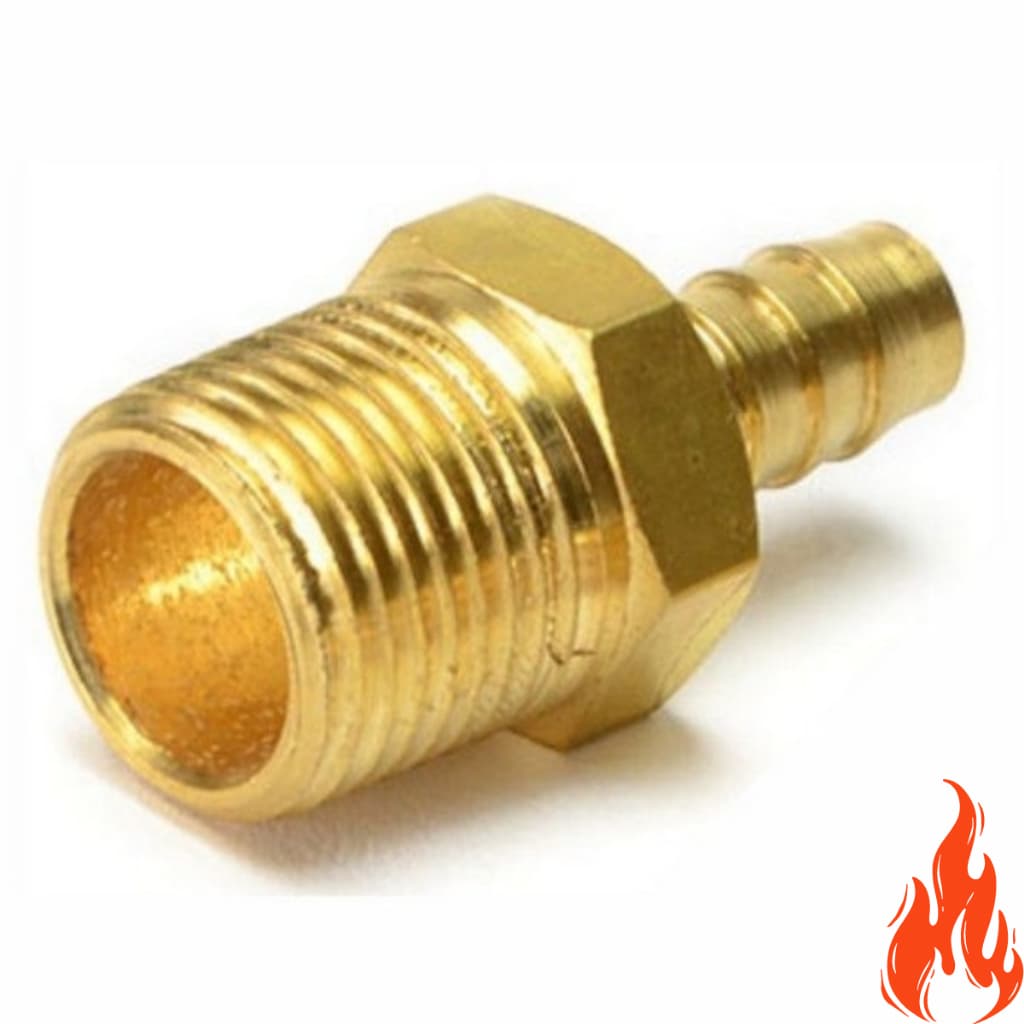 Espigão Adaptador 1/2 Para Gás Encanado ou Gás de Botijão 3/8 Bico Comum
