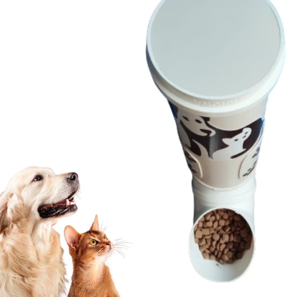 Comedouro PVC Pet Cães E Gatos Médio