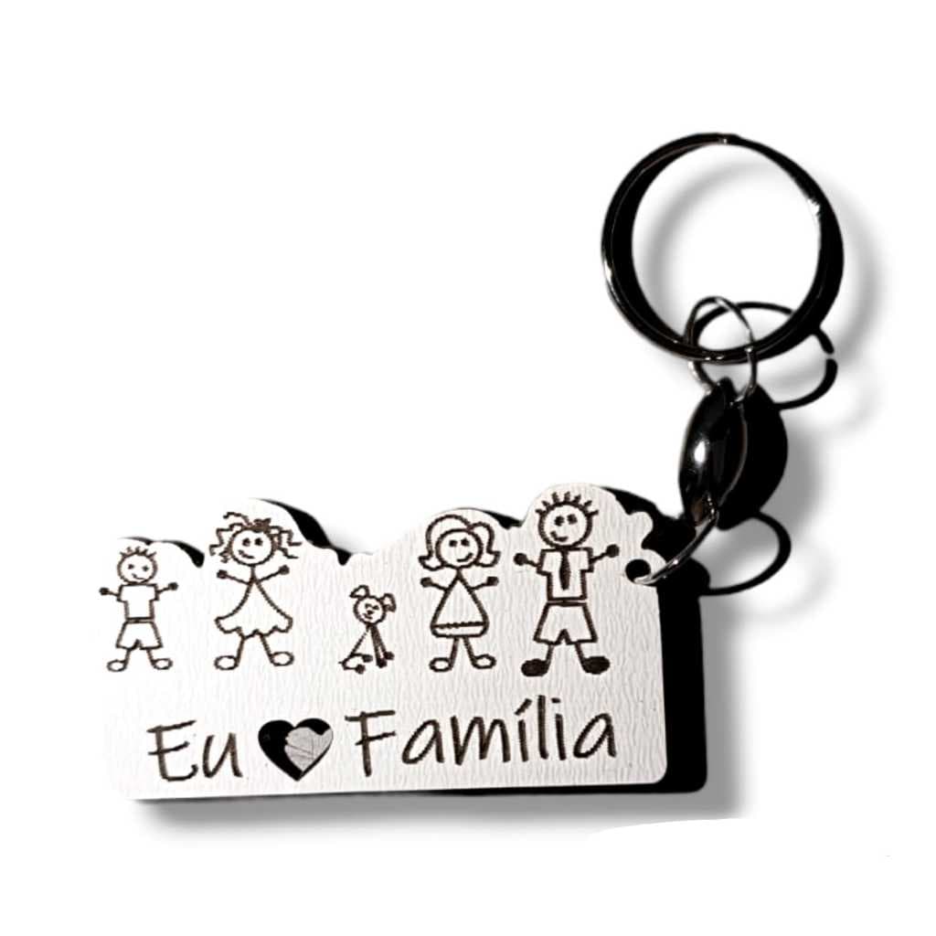 Chaveiros Lembrancinha Eu amo Familia dia da Familia em mdf