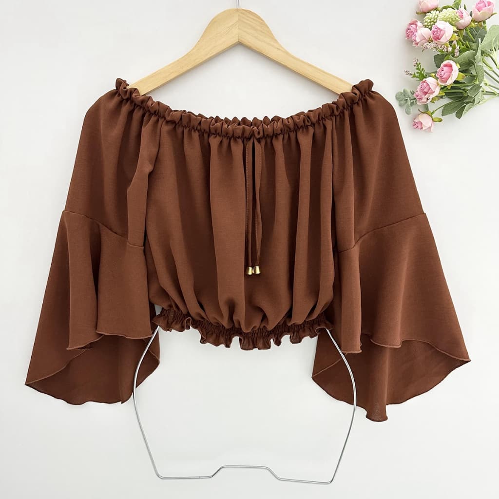 Babado Simples Boho Blusa