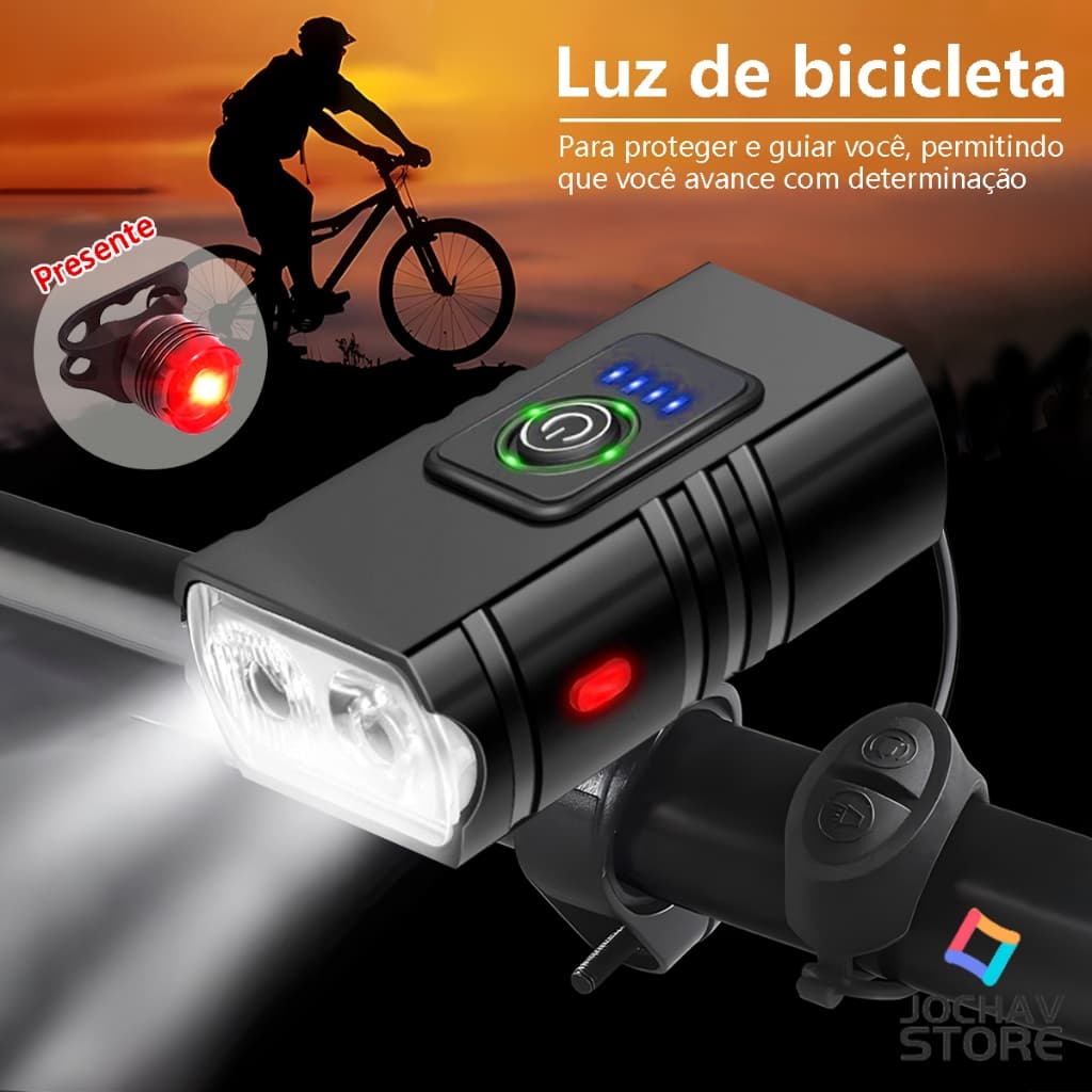 Portátil Lanterna Bike E Sinalizador Bike Rotação De Luz De LED Recarregável À Prova D'Água Para Bicicleta BIC002