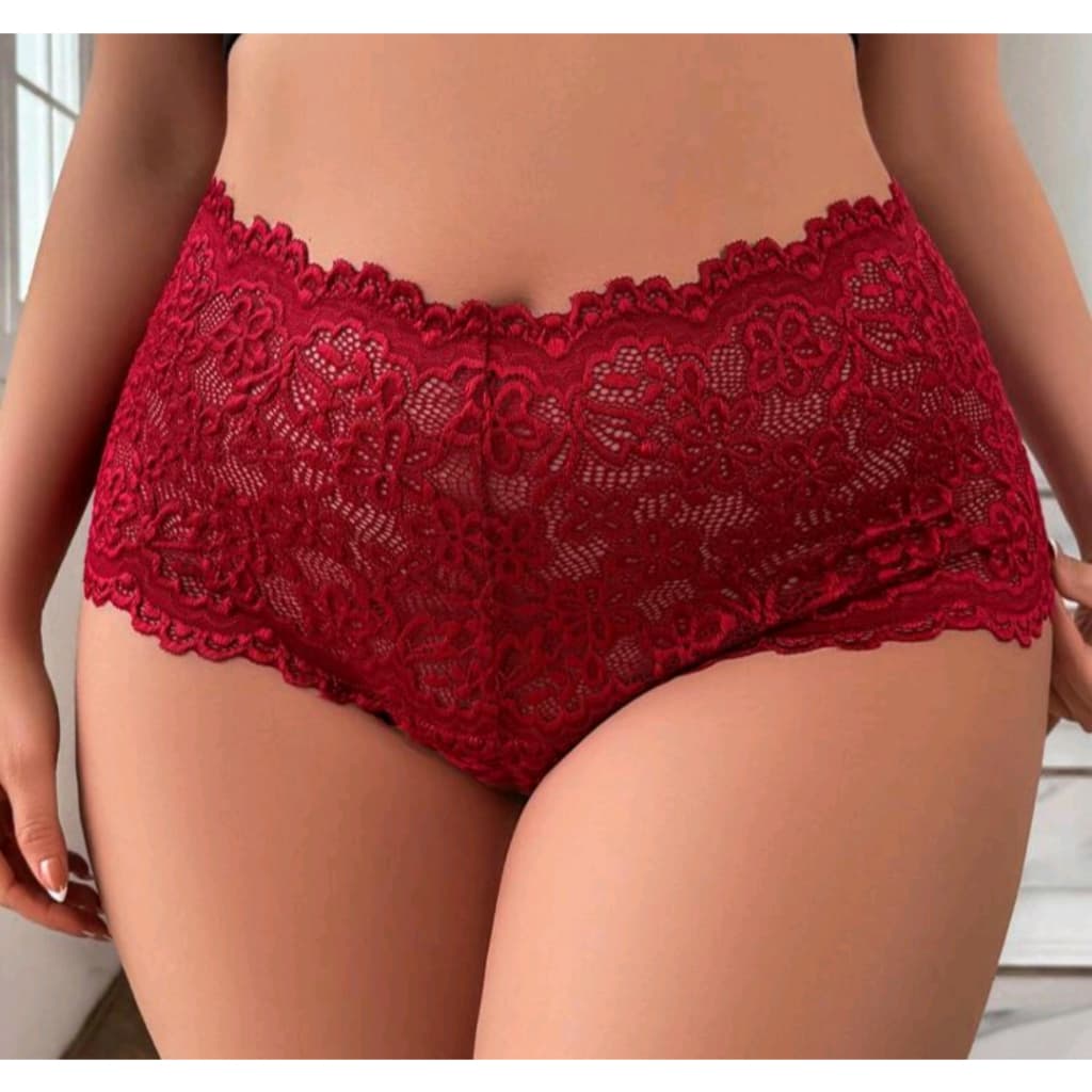 Kit Caleçon PLUS SIZE Shortinho Calcinha de Renda