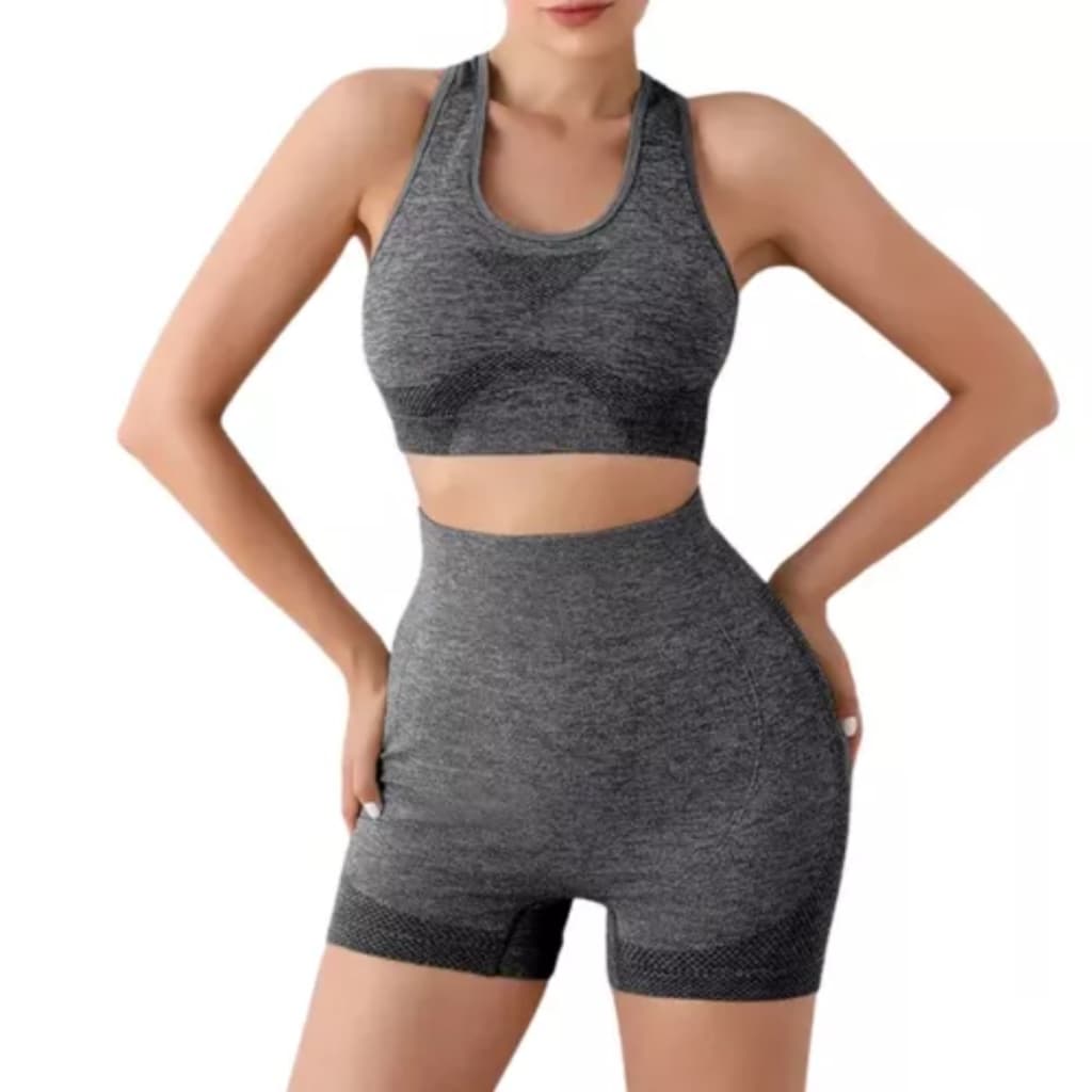 conjunto fitness top short levanta bumbum confortavel sem costura material alta qualidade treinos e academia legging