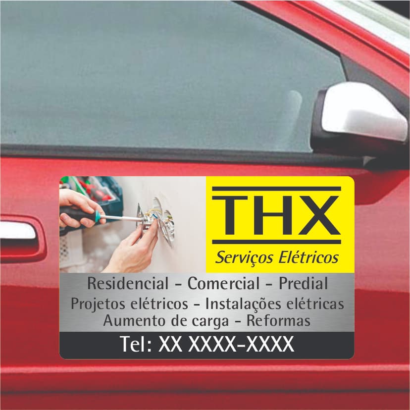 2 Mantas Magnéticas Ímã Propaganda Carro Veículo Van 40 X 30cm
