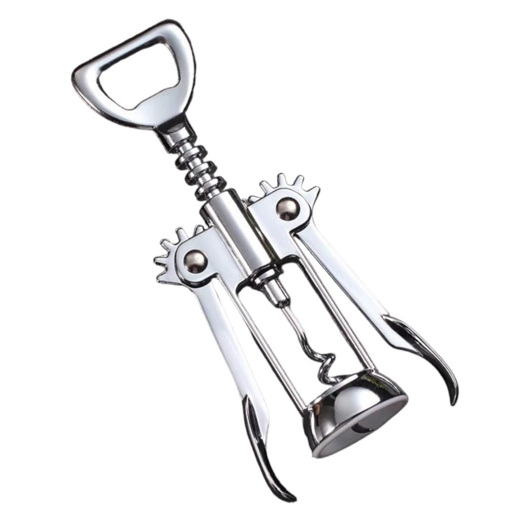 Saca Rolhas para Vinho Inox Profissional Abridor de Garrafas Multiuso Reforçado