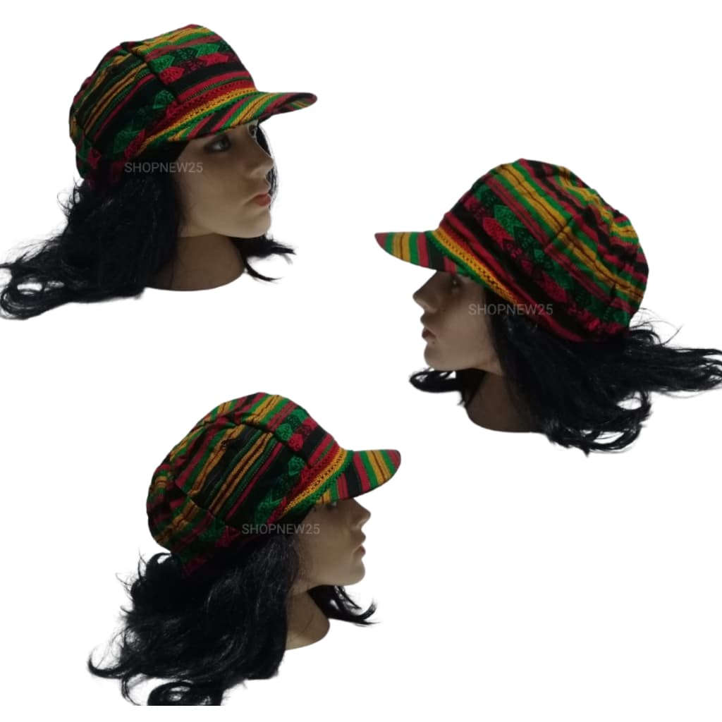 BOINA RASTAFARI CORES REGGAE BOLSINHO NA BOINA
