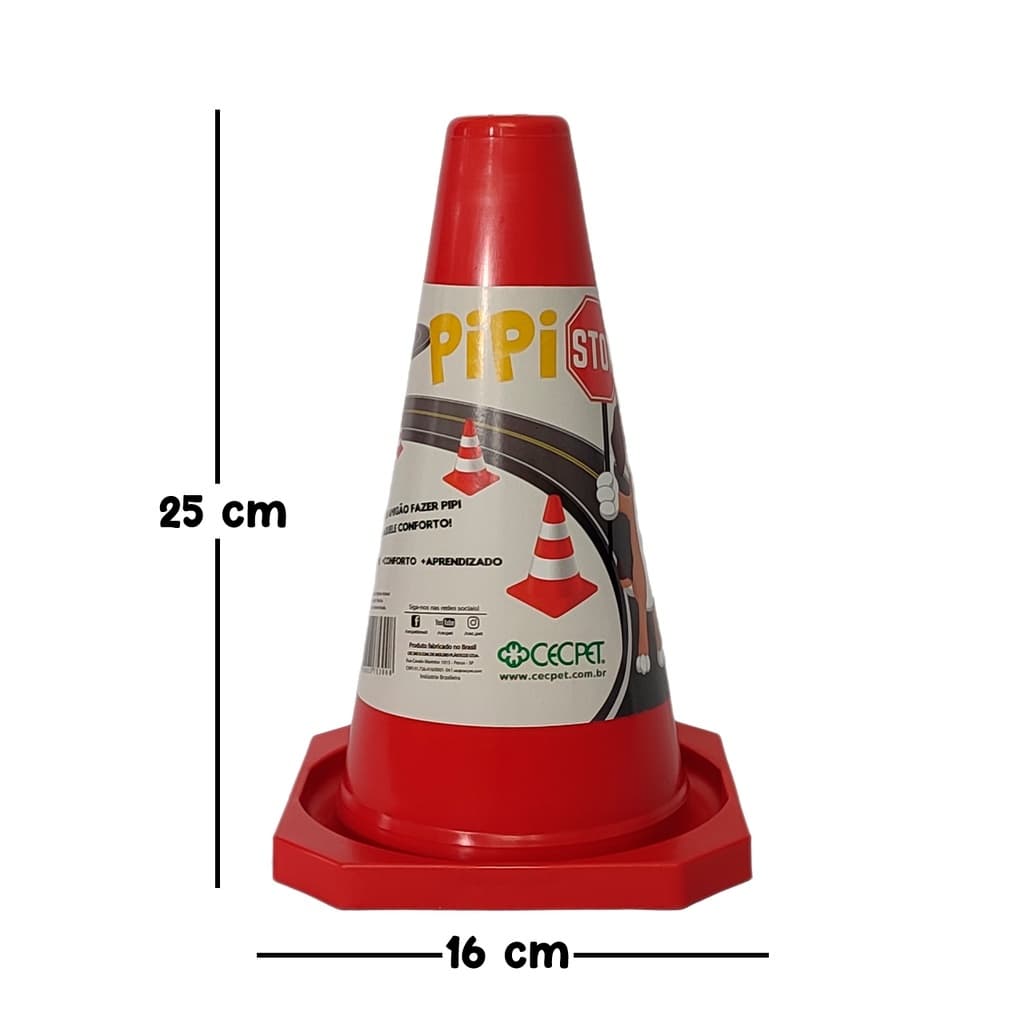 Sanitário canino cone educador pet para cachorro