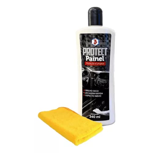Renovador De Painel Plástico, Protege Revitaliza Restaura 340ml + Flanela - 3 Poderes Plp