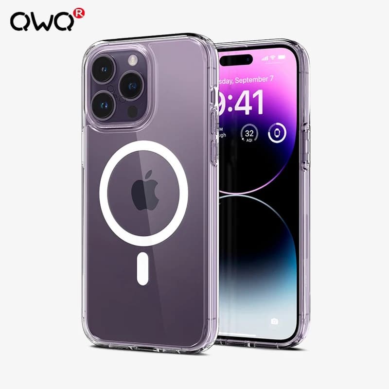 Capa de carregamento sem fio magnética Magsafe, capa à prova de choque, iPhone 12, 11 e XR