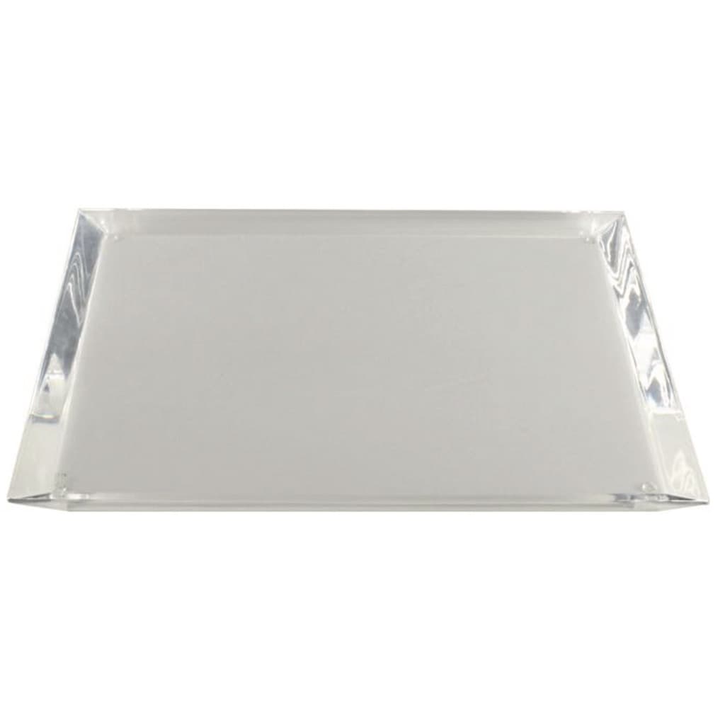Bandeja Decorativa 30x20cm 8mm Acrilico Maciço  Bisotê Linda Transparente Urban Studio moderna