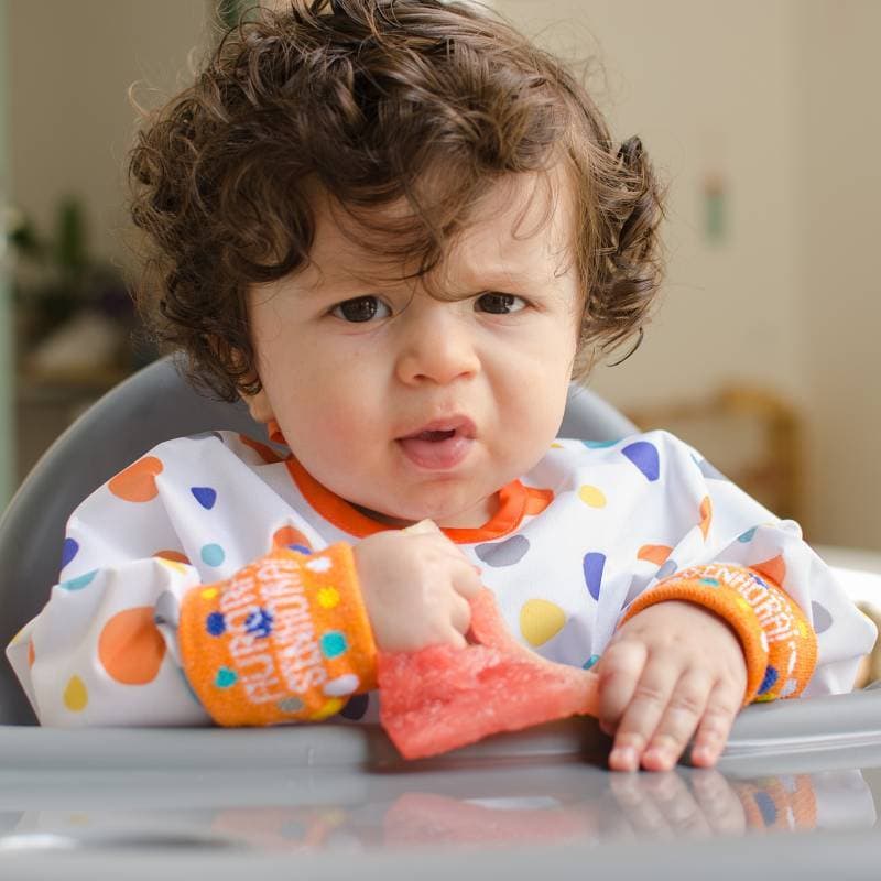 Kit 2 unid Munhequeira BLW - Munhequeira Infantil para Introdução Alimentar - Punho para Babador