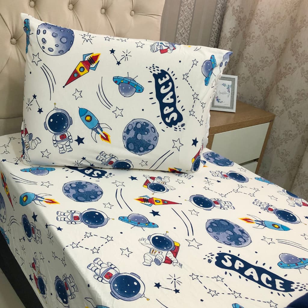 Jogo de Lençol para Mini Cama e Montessoriano de Malha com 2 peças Várias Estampas