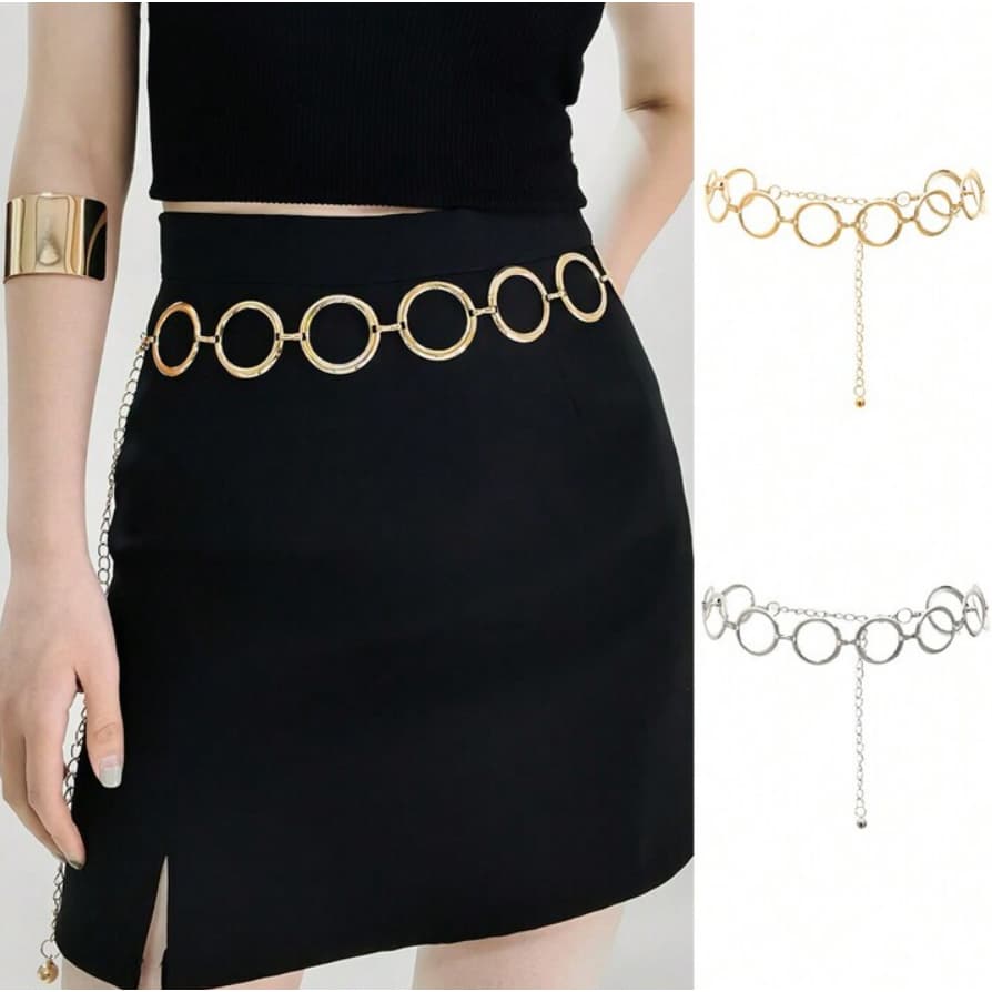 cinto de corrente corrente de cintura de corrente oca simples e versátil de moda feminina importado tendência