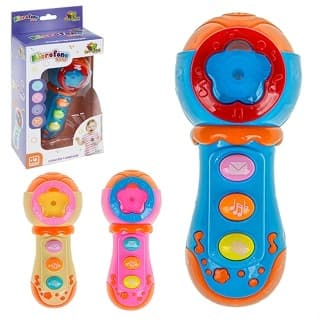Microfone Musical Baby Com Som e Luz Brinquedo Infantil Para Bebes