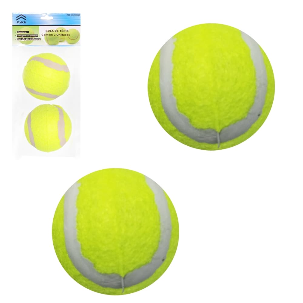 BRINQUEDO PARA CACHORRO BOLA DE TENIS COM 2 PECAS 6,3CMØ