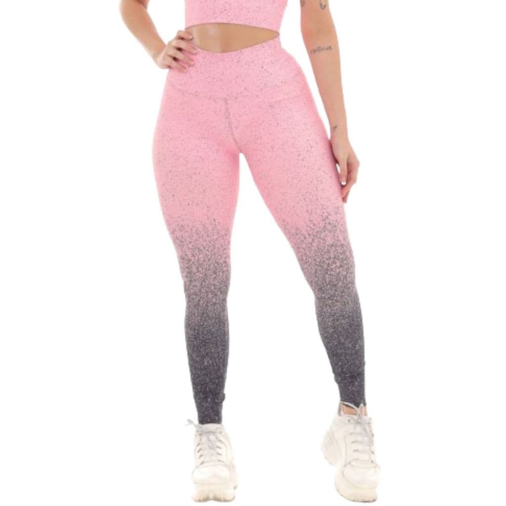 Calça Legging Feminina Degradê Cintura Alta Academia