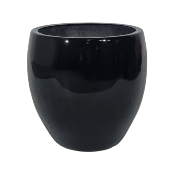 Vaso de planta grande e redondo em fibra de vidro para decorações 48cm Pérola G