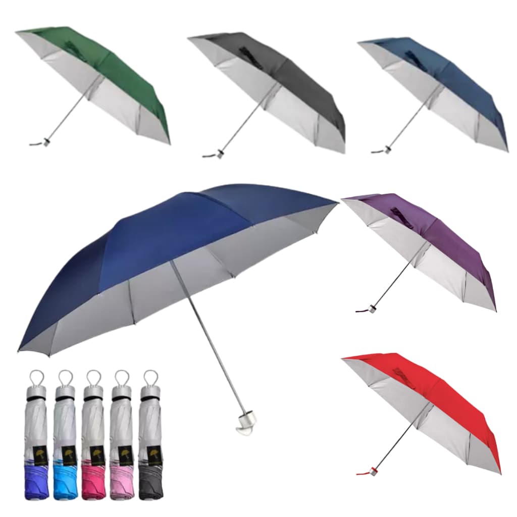 Guarda Chuva Com Protecao UV Sombrinha Dobravel Sol  e Chuva