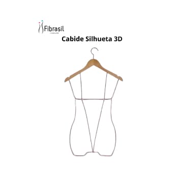 Cabide silhueta collant corpo 3D madeira cromado ou rose