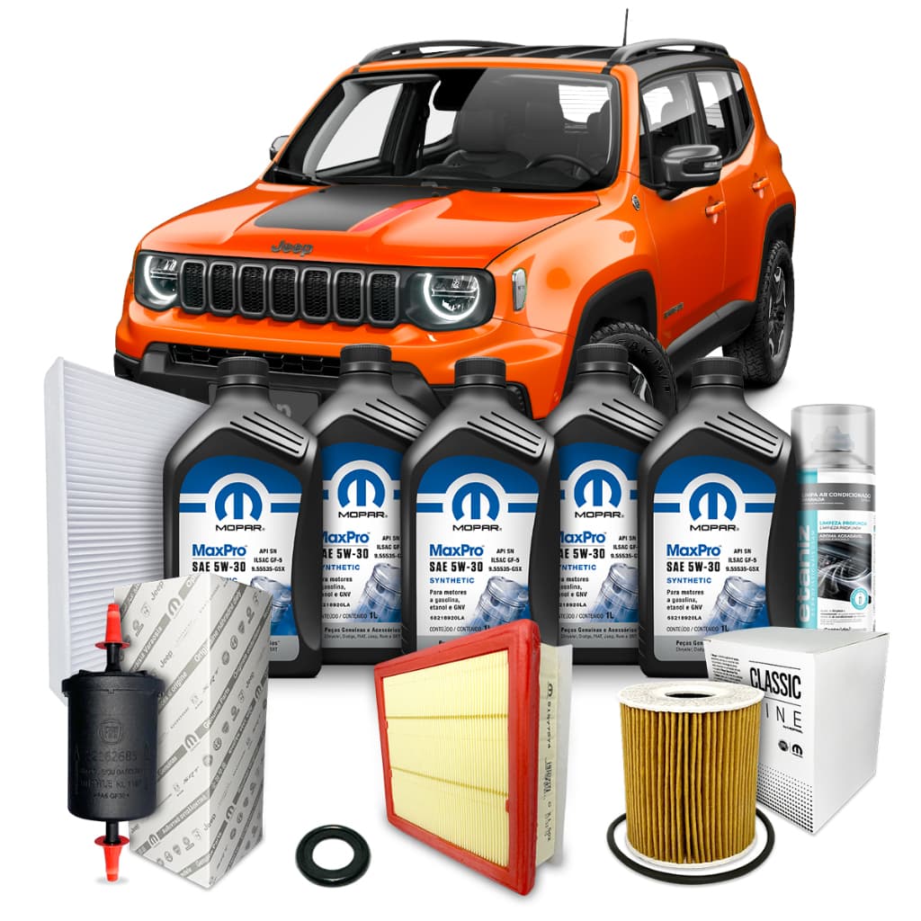 Kit Revisão Filtro E Óleo Original Mopar 5w30 Jeep Renegade 1.8 Flex