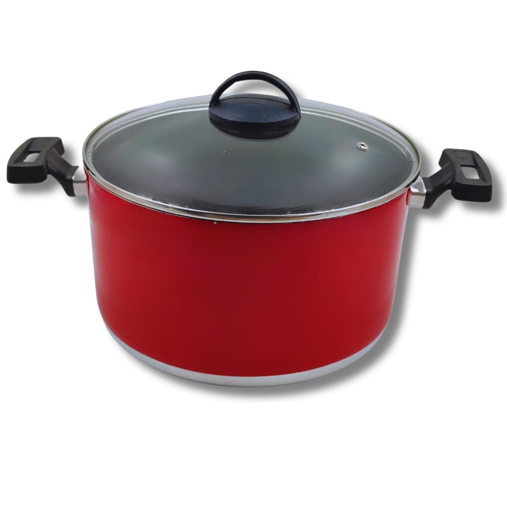 Panela/Caldeirão/Panelão 20cm Antiaderente Teflon Dakasa Cores Vermelho e Preto Caçarola de Arroz