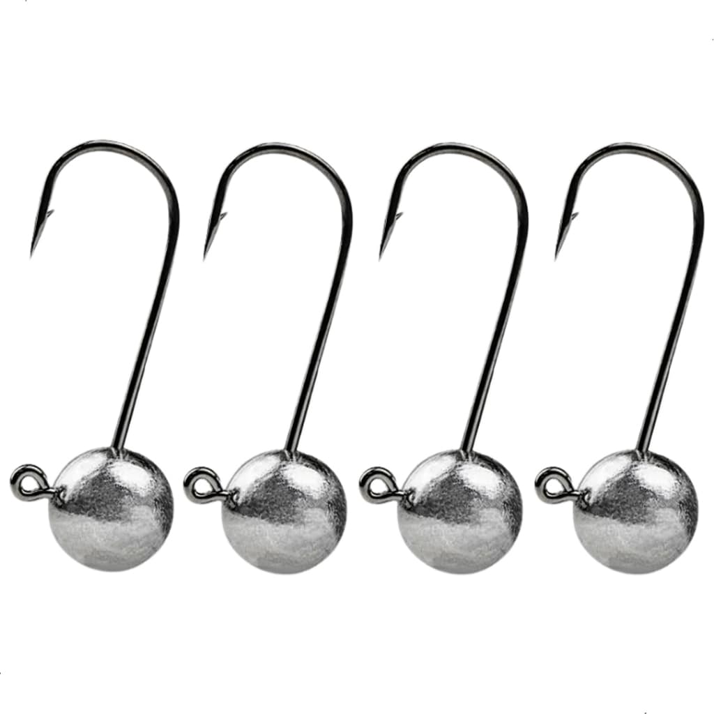 kit 4 Anzol Jig Head Aço Carbono Para Micro Mano Camarão - Vários Anzóis e Pesos