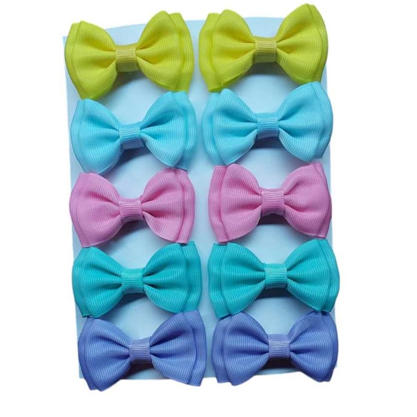 Kit 5 Pares Laços Infantil Presilhas Bico De Pato