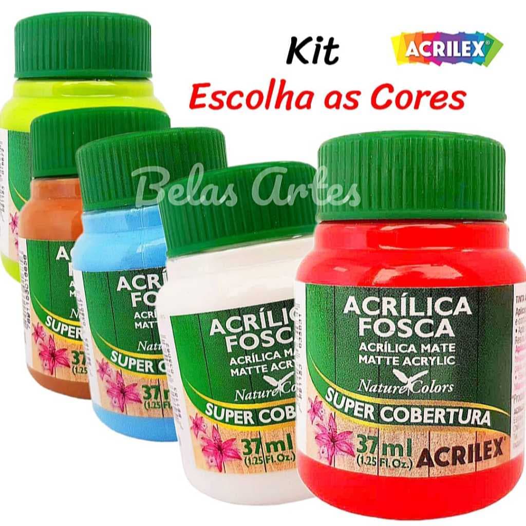 Tinta Acrílica Fosca 37ml Acrilex Escolha sua Quantidade (3°Parte)