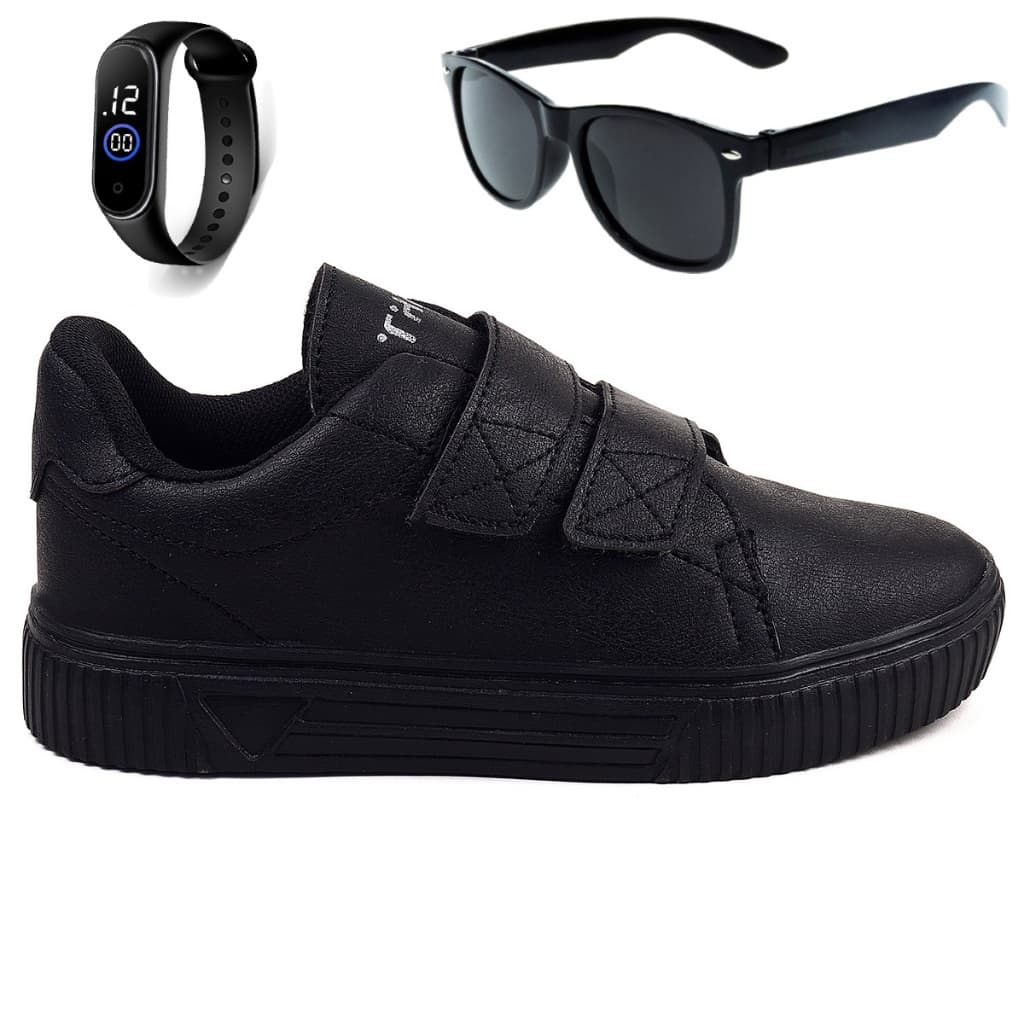Tênis Infantil Masculino Casual Sapatênis + Óculos e Relógio Linkito