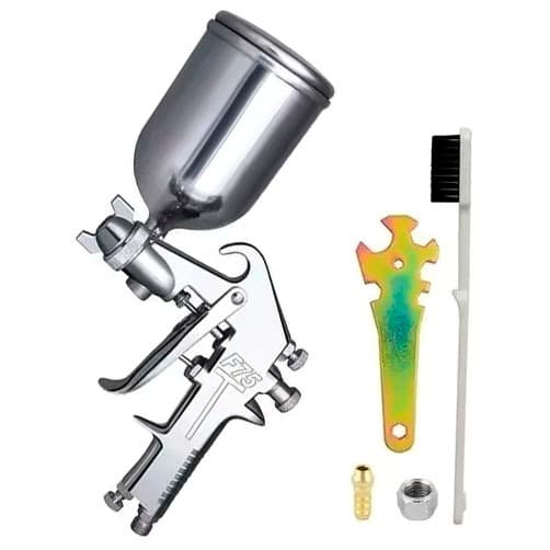 Pistola F-75 Pintura Tinta Gravidade 350ml Hvlp Bico 1.5mm