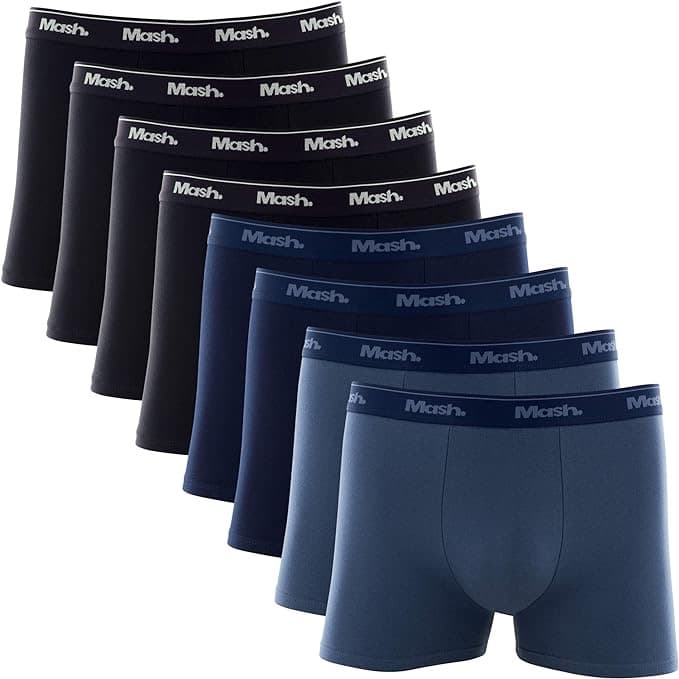 Kit 8 Cuecas Sortidas Boxer com Elástico Adulto Básico Algodão Mash