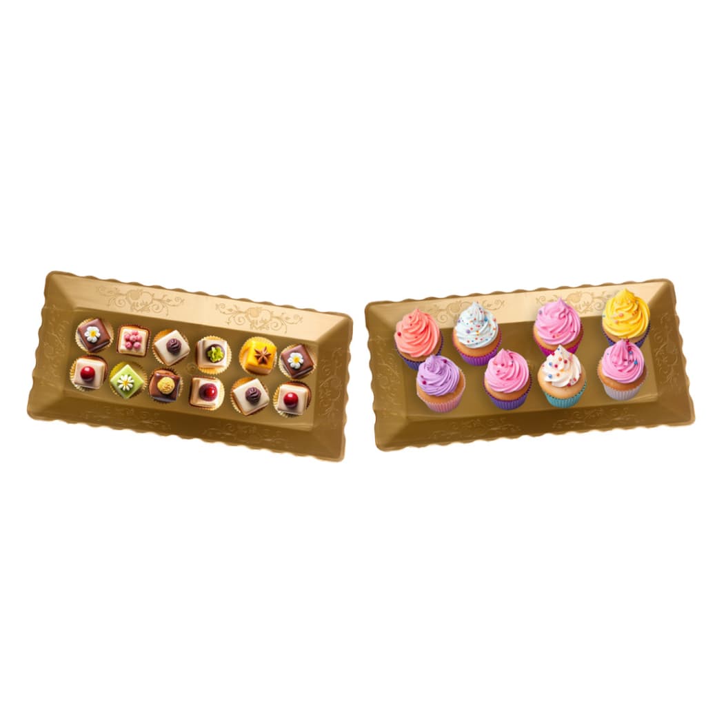 2 Bandeja Retangular Para Decoração - Para Doces - 30x15cm