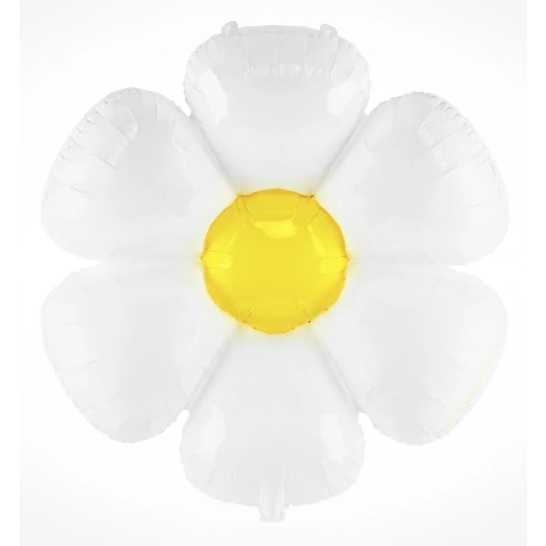 Kit com 10 Balão Flor Margarida Branca 45cm Decoração Flor Festa Jardim