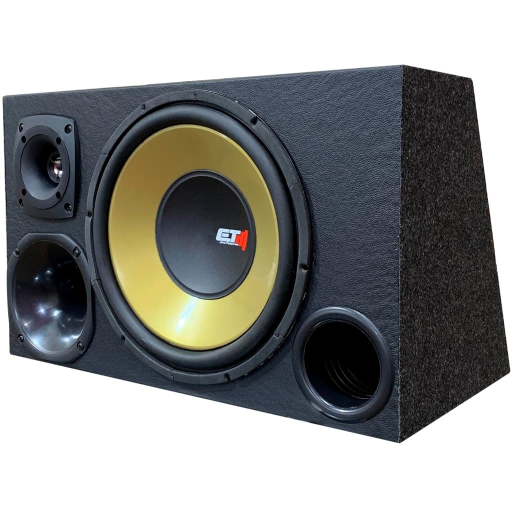 Som Automotivo Caixa Trio Duto Completa Subwoofer 12 Pol Etm Driver Corneta Tuiter