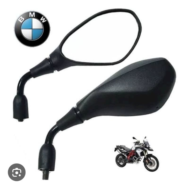 retrovisor modelo bmw com haste fixa longa para moto honda par
