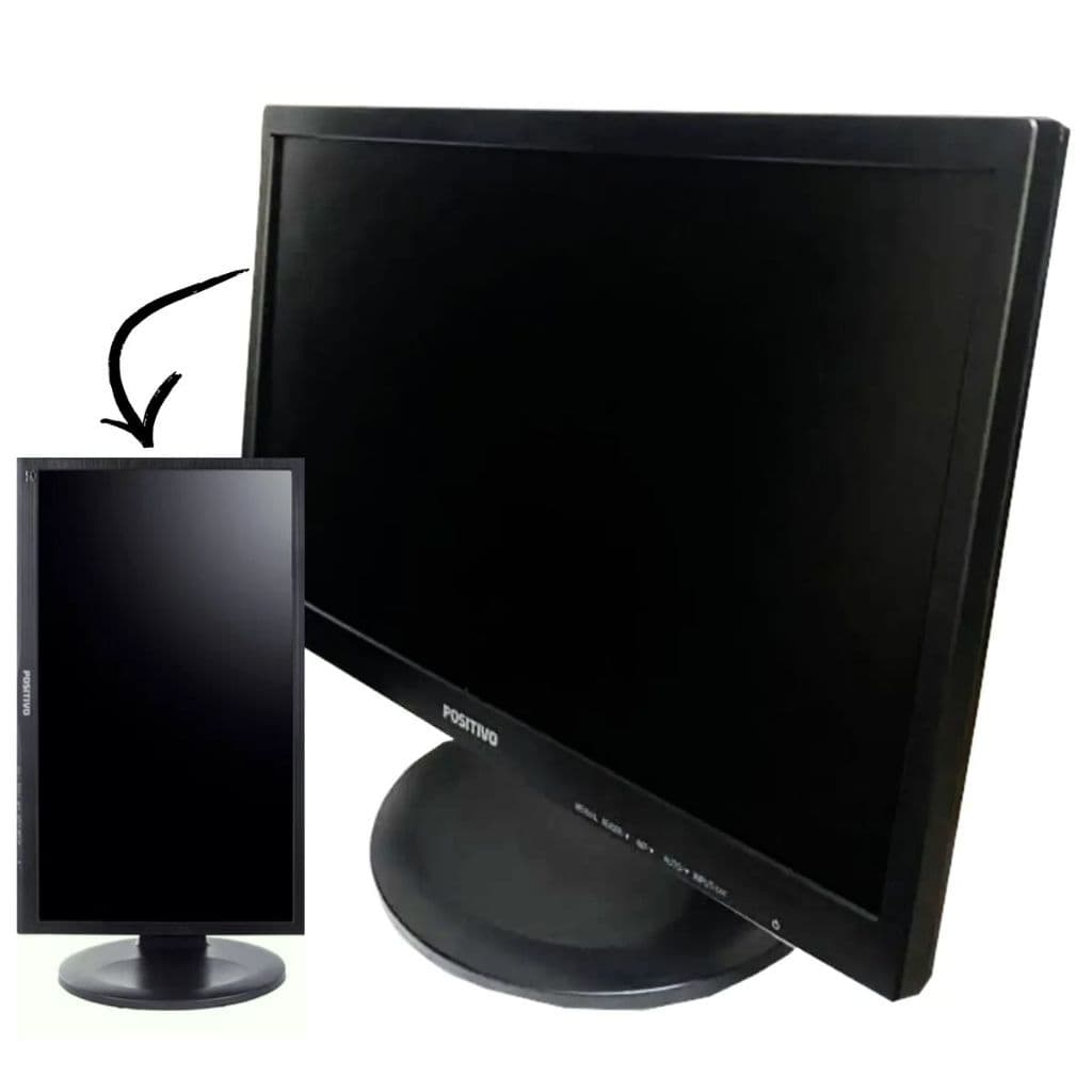 Monitor Positivo 22 Polegadas HDMI, VGA | LED Full HD | Vertical e/ou Horizontal | 22MP55PQ-22MP55VQ