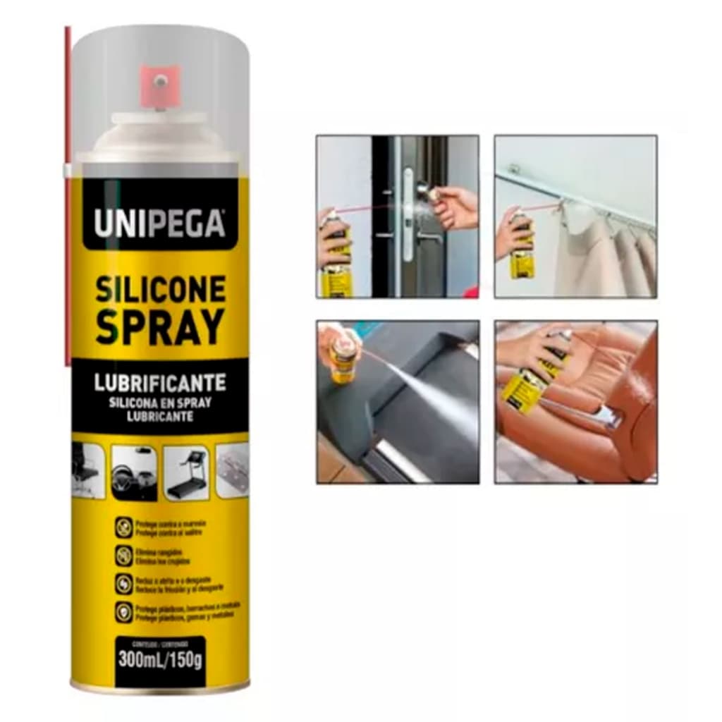 Silicone Spray Lubrificante 300ml Couro Esteira Carro