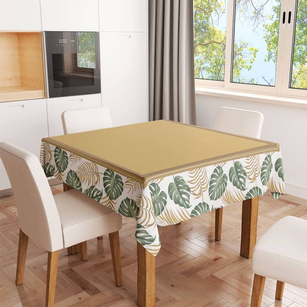 TOALHA DE MESA QUADRADA EM TECIDO OXFORD TAMANHO 135X135CM COSTELA DE ADÃO