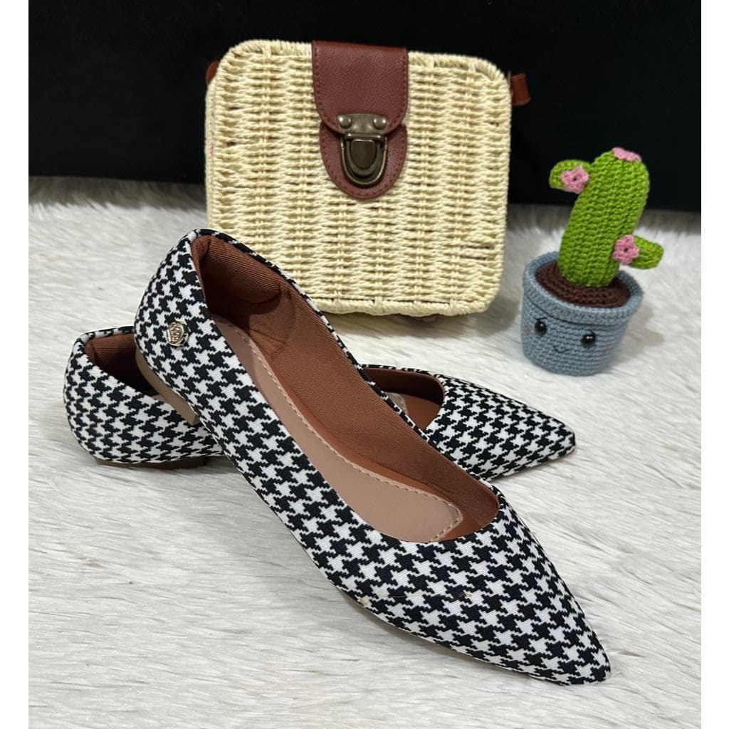 Sapatilha Feminina Basica Pied Poule Bico Fino Confort