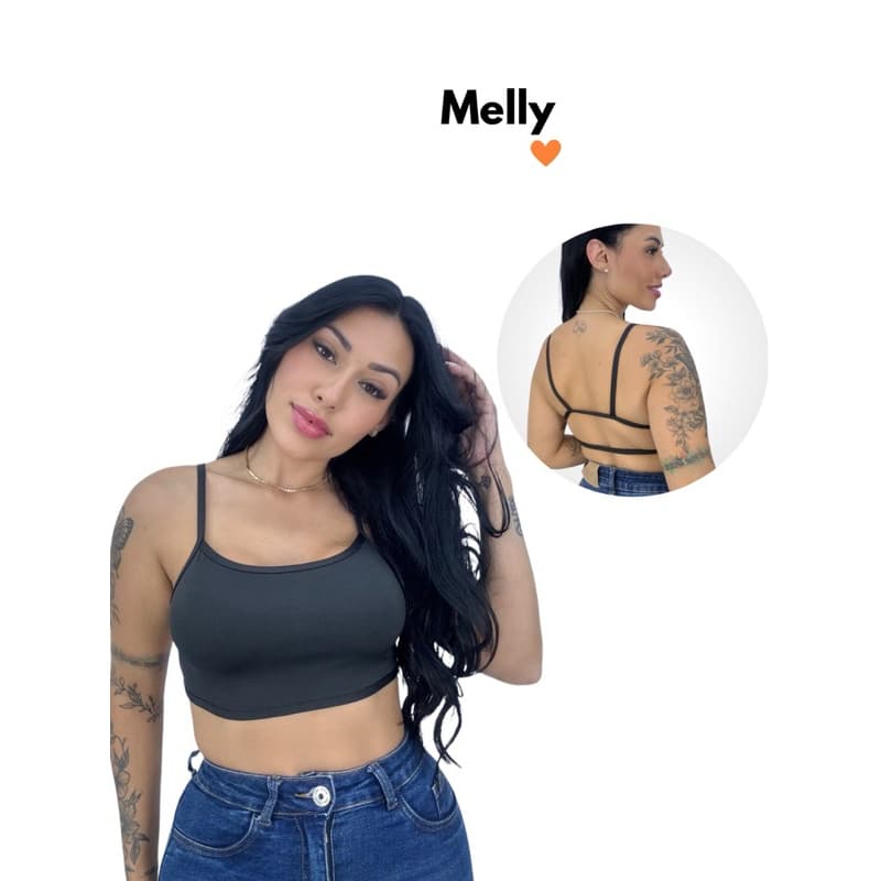cropped costa nua moda gringa sem bojo melly