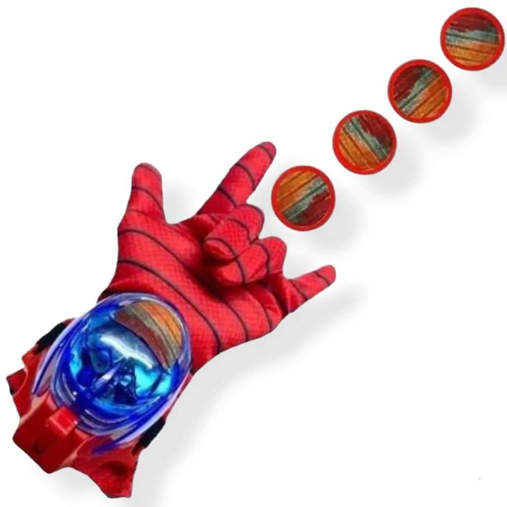 Luva De Lança Disco Homem Aranha Infantil Brinquedo  Criativo Lançador do Spider Man Promoção