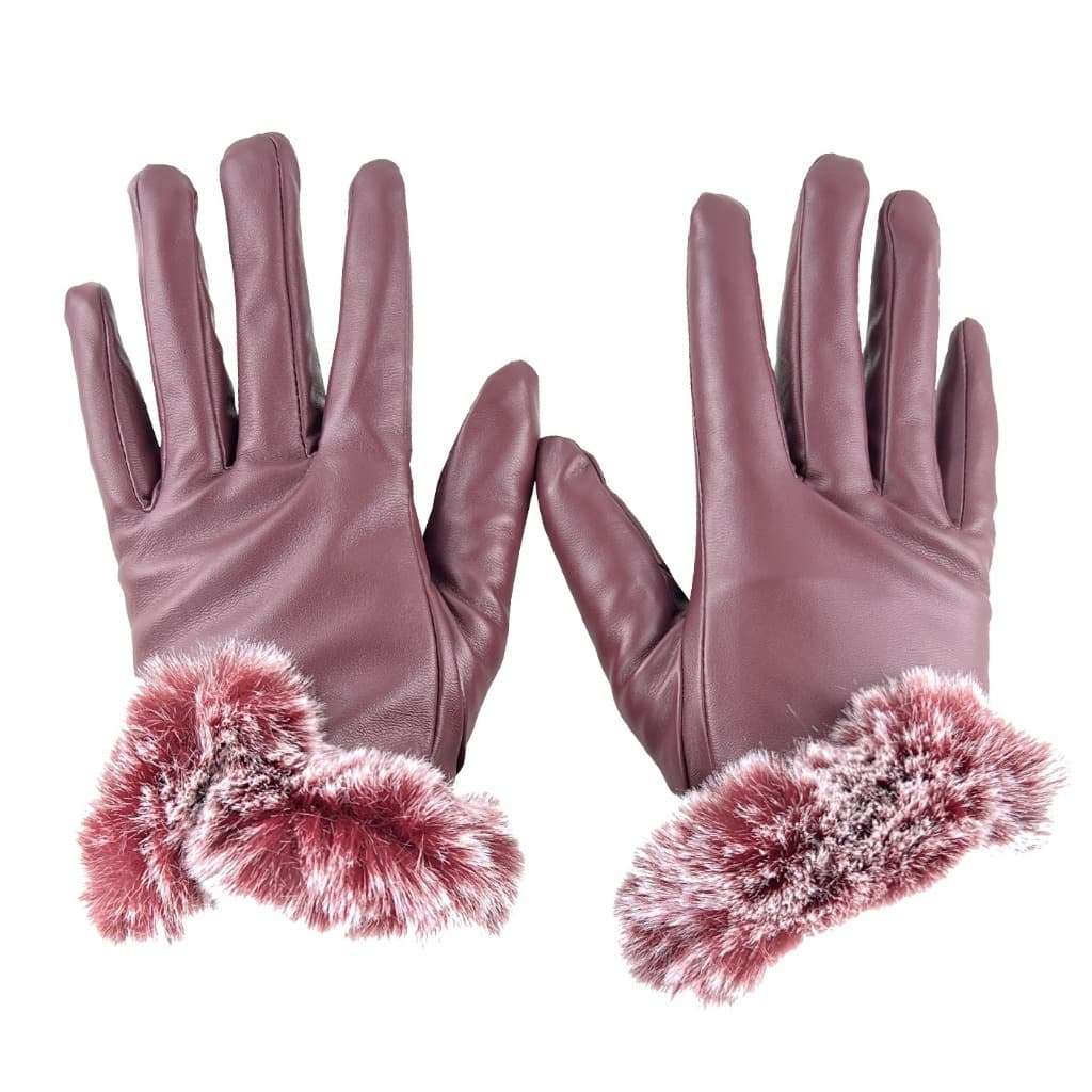 Luva Feminina Chik Forrada Com couro Impermeável Inverno/frio