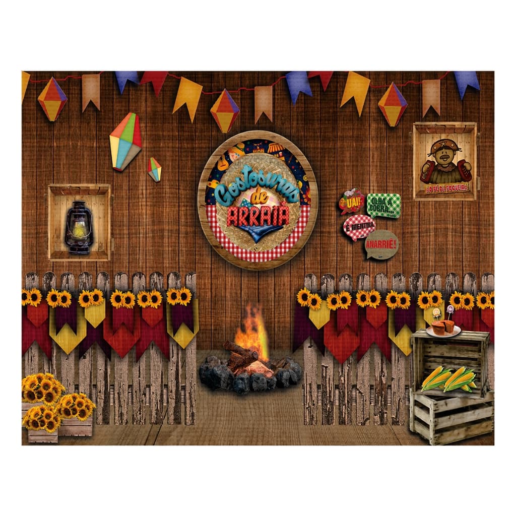 Fundo Fotográfico Cenário Festa Junina - 1,75x2,60m