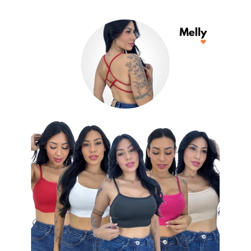 kit 5 cropped trançado costa nua moda gringa blogueirinha sem bojo melly