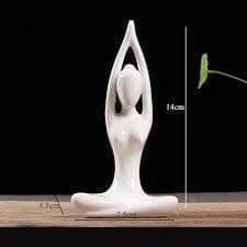 Estátua Enfeite Decorativo Posição De Yoga/ Meditação/ Namastê/ / Dourado/ Prata/ Branco/ Preto