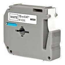 Fita P/ Rotulador Compatível Mk231 12mm Branca Pt-70 Pt-80