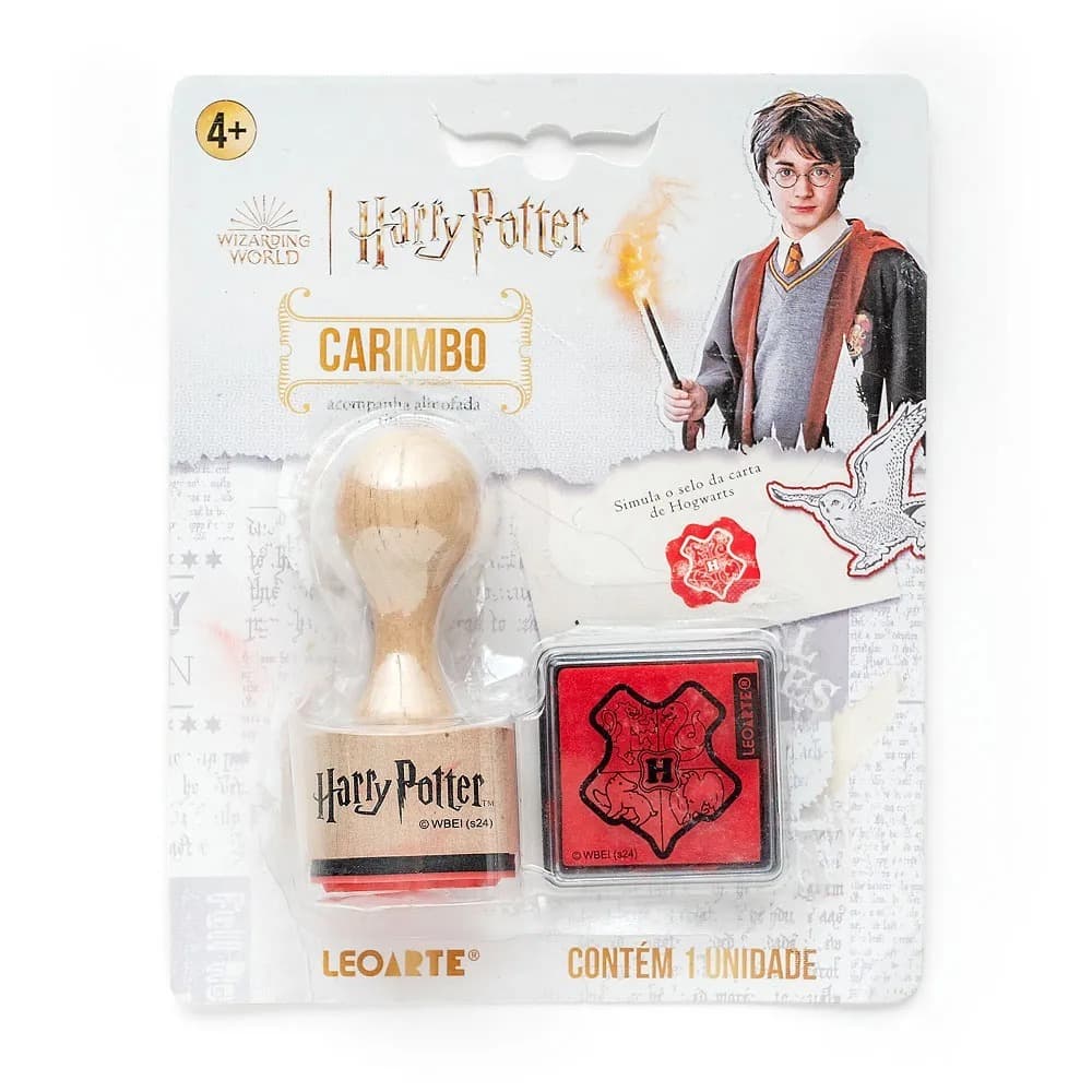 CARIMBO SELO CARTA HOGWARTS HARRY POTTER - BLISTER COM 1 CARIMBO + 1 ALMOFADA - LEOARTE