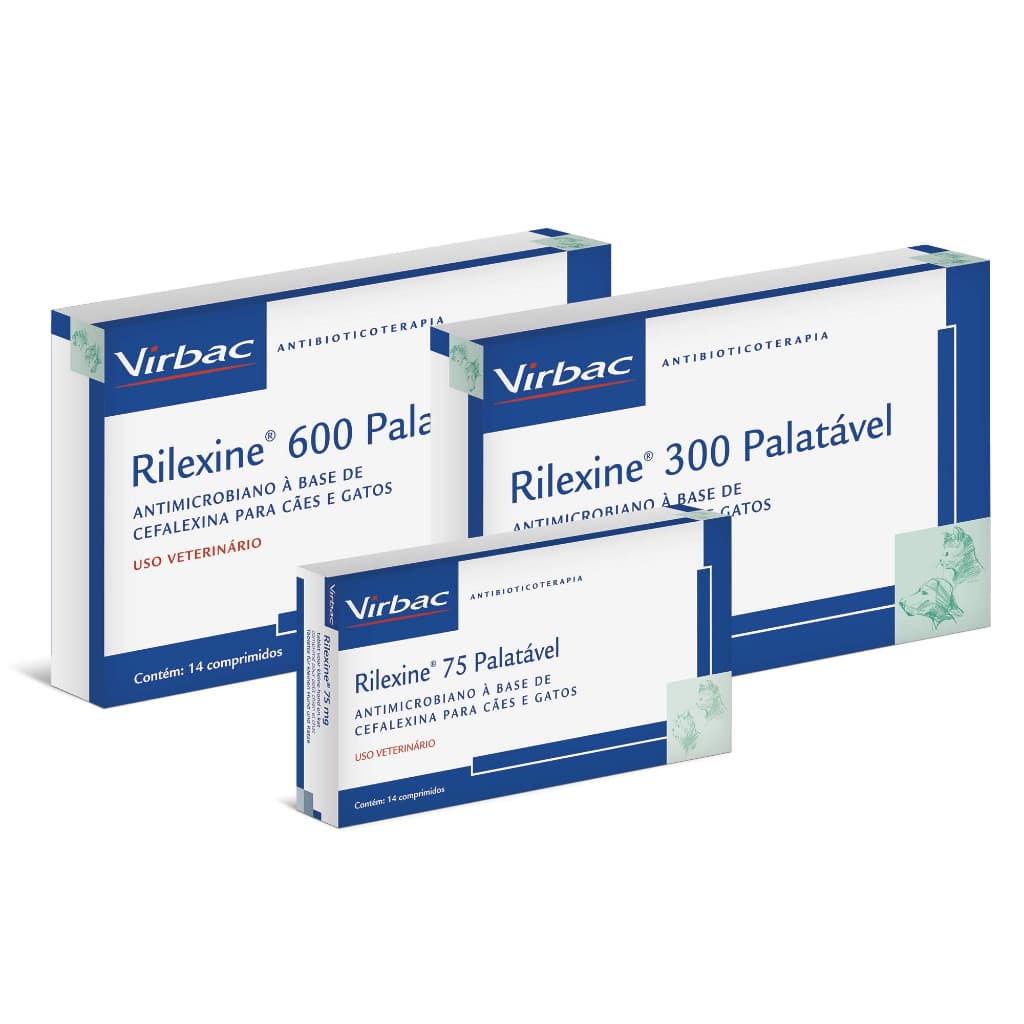 Rilexine 14 Comprimidos - 75mg, 300mg, 600mg - Virbac