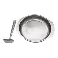 Conjunto Para Feijão / Sopa Em Inox 2 Peças cumbuca e concha